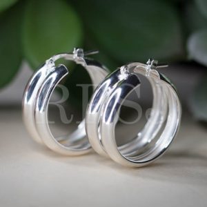 Double Ring Hoops 25mm dia