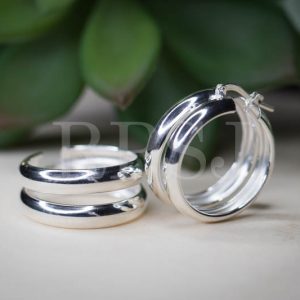 Double Ring Hoops 25mm dia
