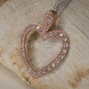 Rose Gold Heart with CZ