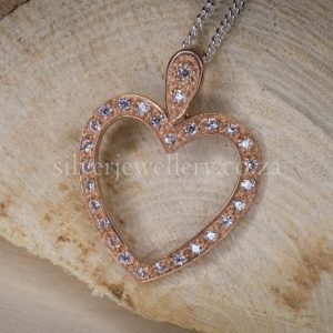Rose Gold Heart with CZ